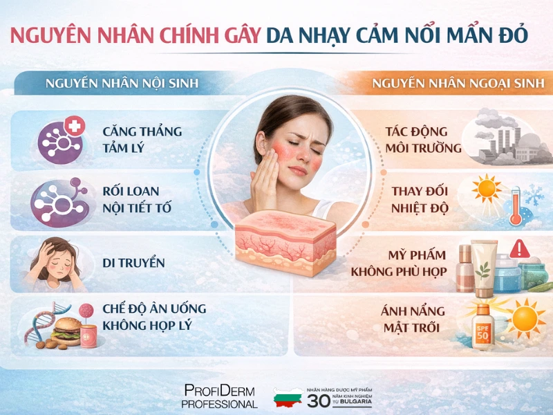 da nhạy cảm nổi mẩn đỏ