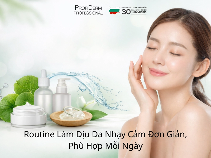 làm dịu da nhạy cảm