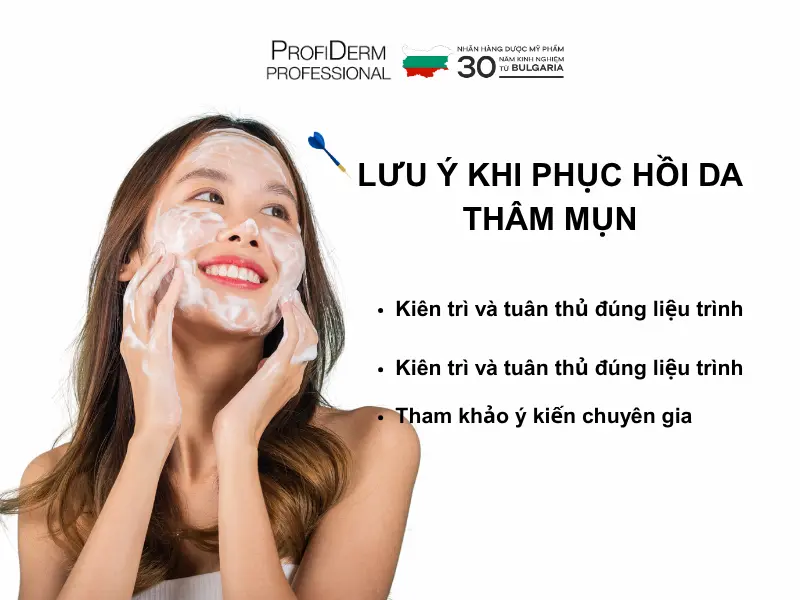  Lưu ý khi phục hồi da thâm mụn
