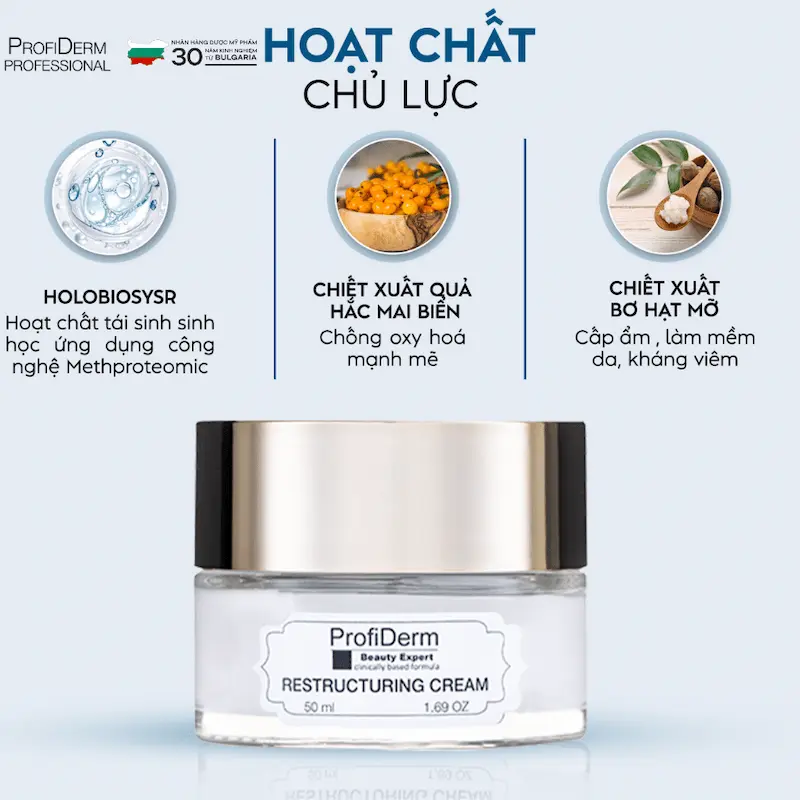 Sử dụng sản phẩm phục hồi da chuyên nghiệp từ Profiderm Việt Nam