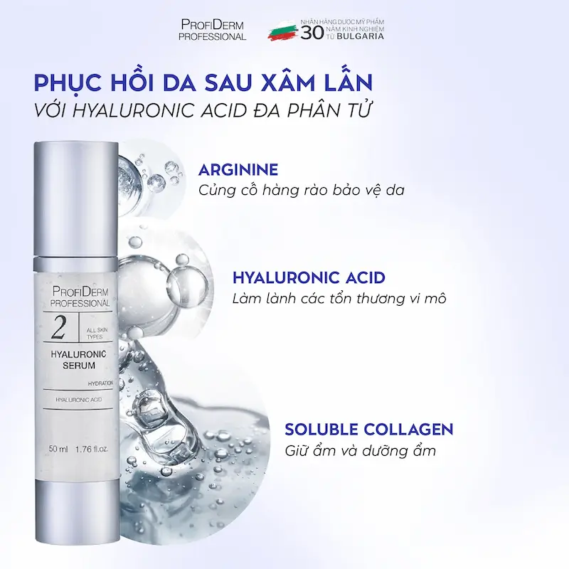 Các loại serum phục hồi da sau peel từ Profiderm Việt Nam