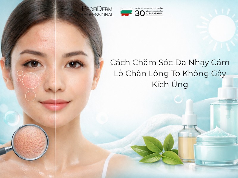 Cách Chăm Sóc Da Nhạy Cảm Lỗ Chân Lông To Không Gây Kích Ứng