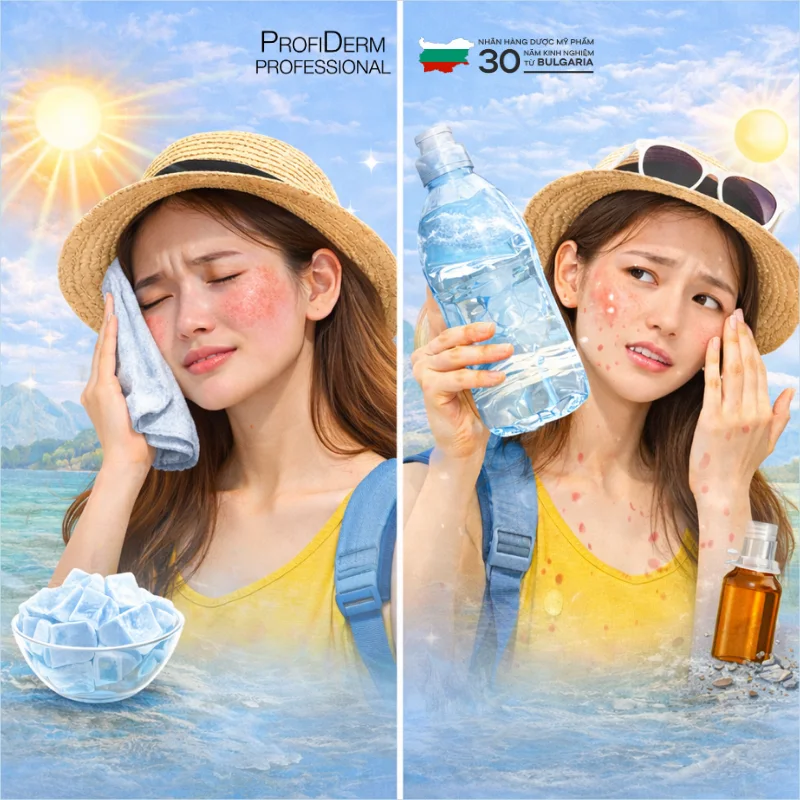 Cách xử lý nhanh các tình trạng kích ứng da khi đi du lịch