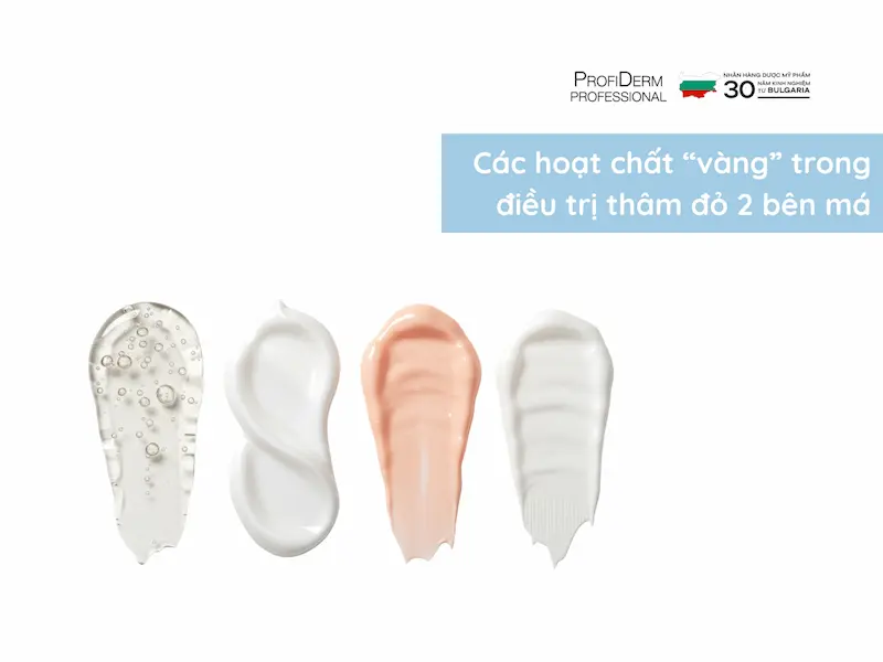 cách trị thâm đỏ 2 bên má