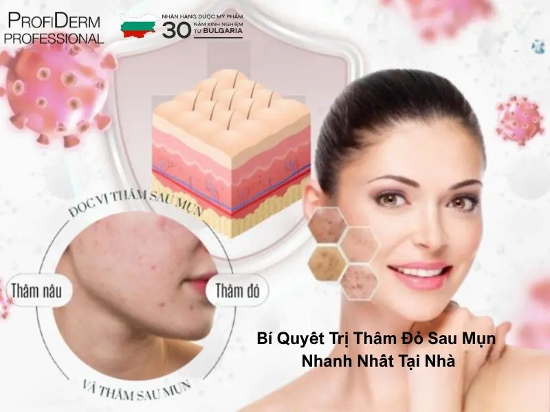 Bí Quyết Trị Thâm Đỏ Sau Mụn Nhanh Nhất Tại Nhà