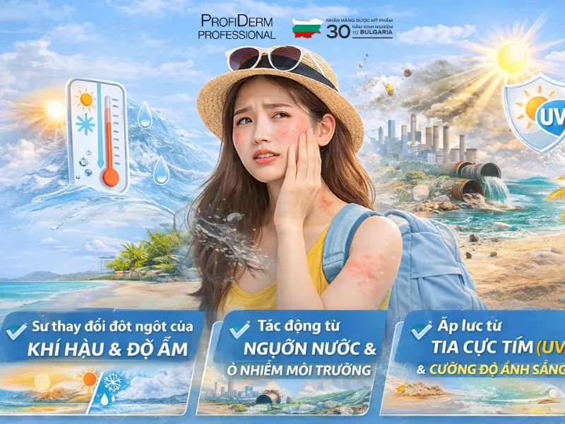 Chăm sóc da nhạy cảm khi đi du lịch