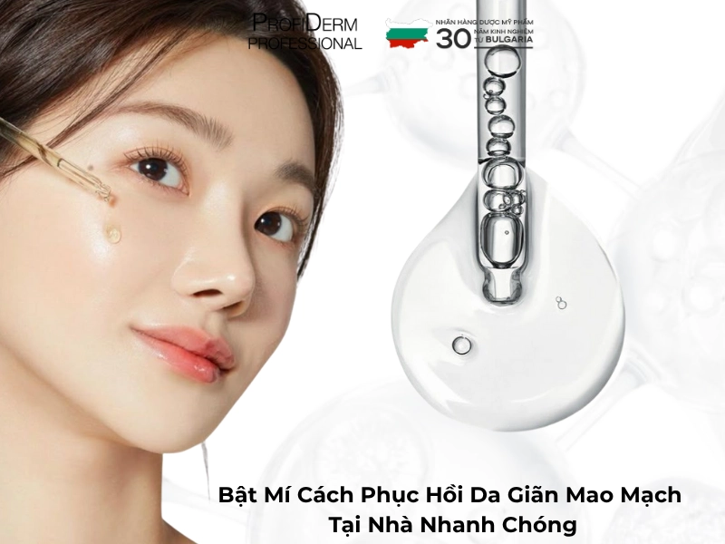 phục hồi da bị giãn mao mạch