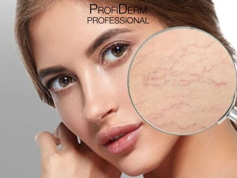 trị da mặt mỏng nổi gân máu tại nhà