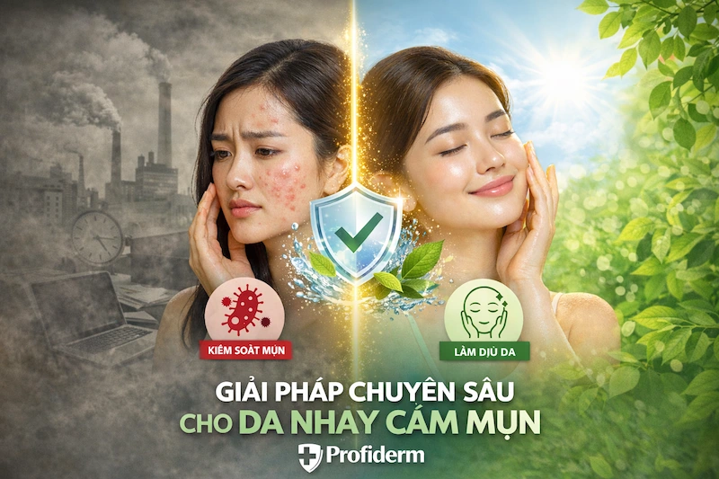 da nhạy cảm hay nổi mụn