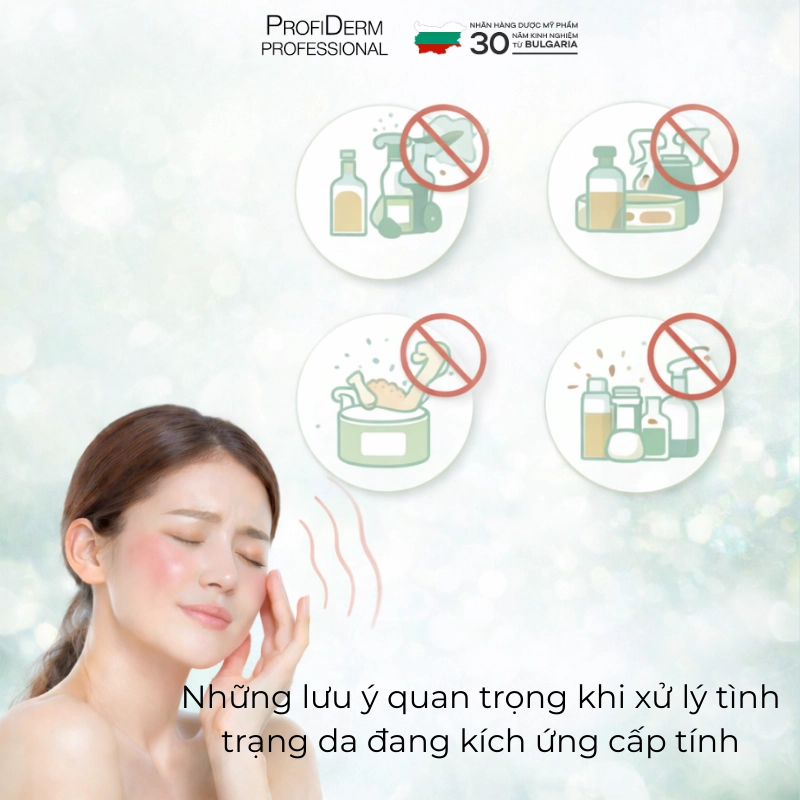 Những lưu ý quan trọng khi xử lý tình trạng da đang kích ứng cấp tính